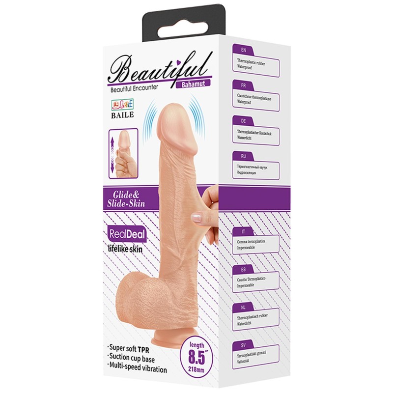 Dildo wibrujący penis z przyssawką 21,8cm